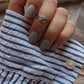 Leafy Silver Ring Adjustable for Mid or Little Finger Wear