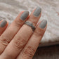 Adjustable Silver Ring with Leaf Design for Finger Flexibility