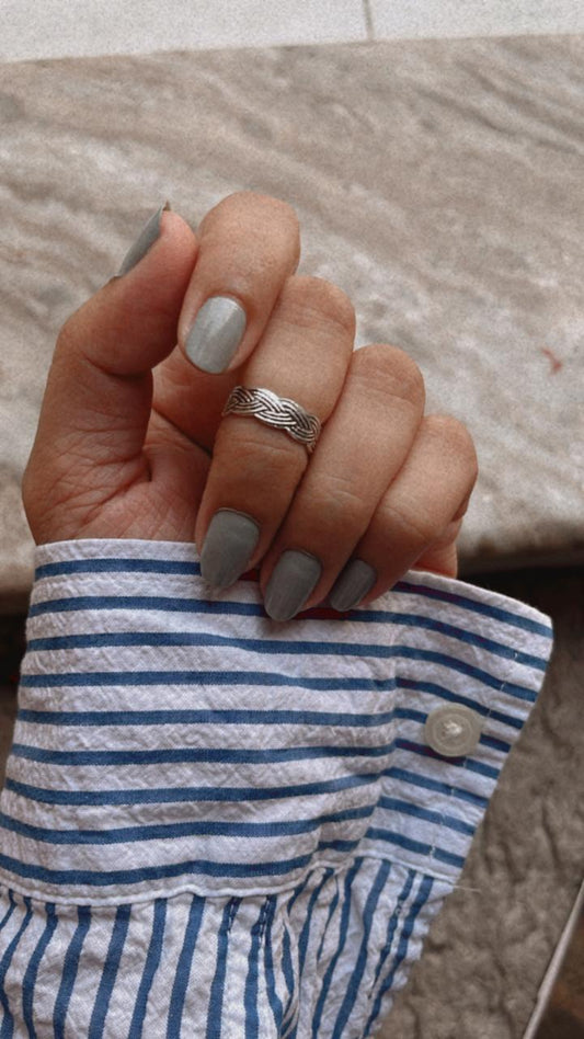 Chic Braided 925 Sterling Silver Ring for Mid or Little Finger