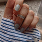 Handcrafted adjustable silver ring featuring rose details for little or mid finger