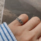 Roses adjustable silver ring for mid or little finger