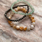 Citrine 8mm, Pyrite 4mm, Green Aventurine 4mm Abundance Bracelet