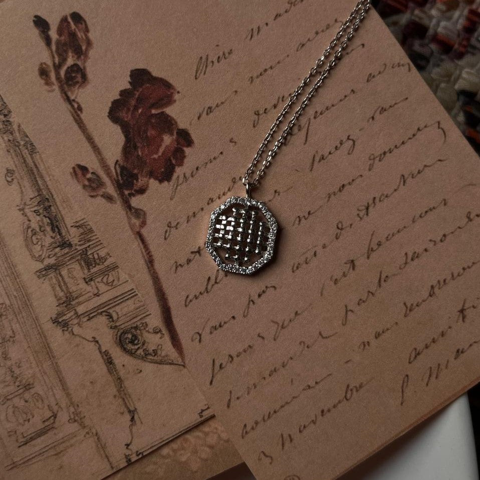 Sterling Silver Octagon Pendant Necklace