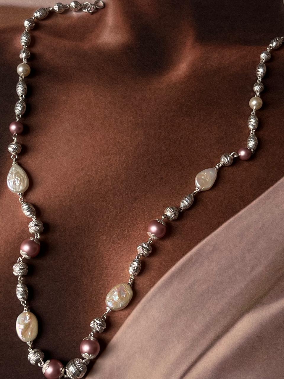 925 Silver Necklace with Fresh Water Pearls