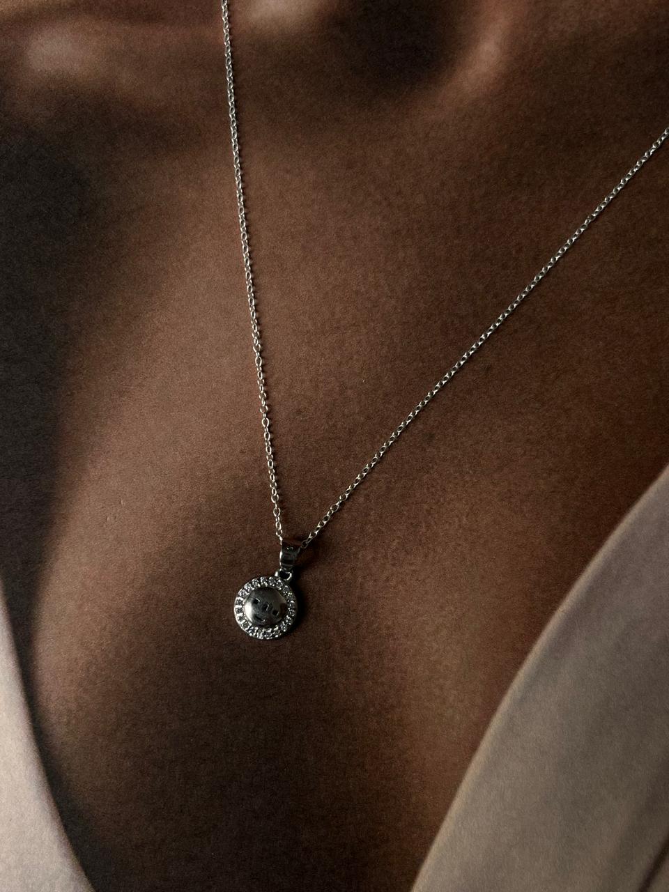 925 sterling silver sun face pendant necklace