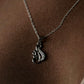 Sterling Silver Necklace with Musical Note Design