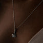Music-themed guitar 3 silver necklace for guitar lovers