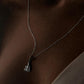 Music-themed guitar 2 silver necklace for enthusiasts