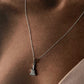 Guitar 1 design silver necklace for music lovers