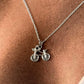 Timeless silver necklace with a sophisticated cycle 2 design