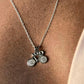 Elegant Cycle 1 silver necklace with intricate design