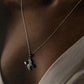 Stylish X silver necklace