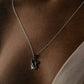 Silver necklace with a cat pendant