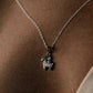 Elegant Ibex design silver necklace