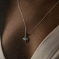 Sterling silver Pisces fish pendant necklace