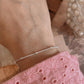 Silver Cable Dot Bracelet with Simple Design