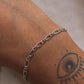 Classic Figaro Silver Bracelet for Men and Women
