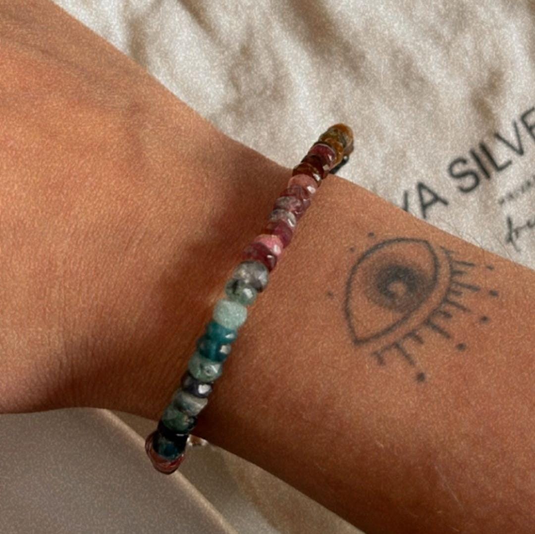 5MM Tourmaline Bead Bracelet for Emotional Balance