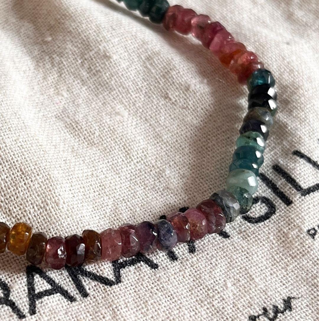 Tourmaline Bracelet with Multi-Color Stones