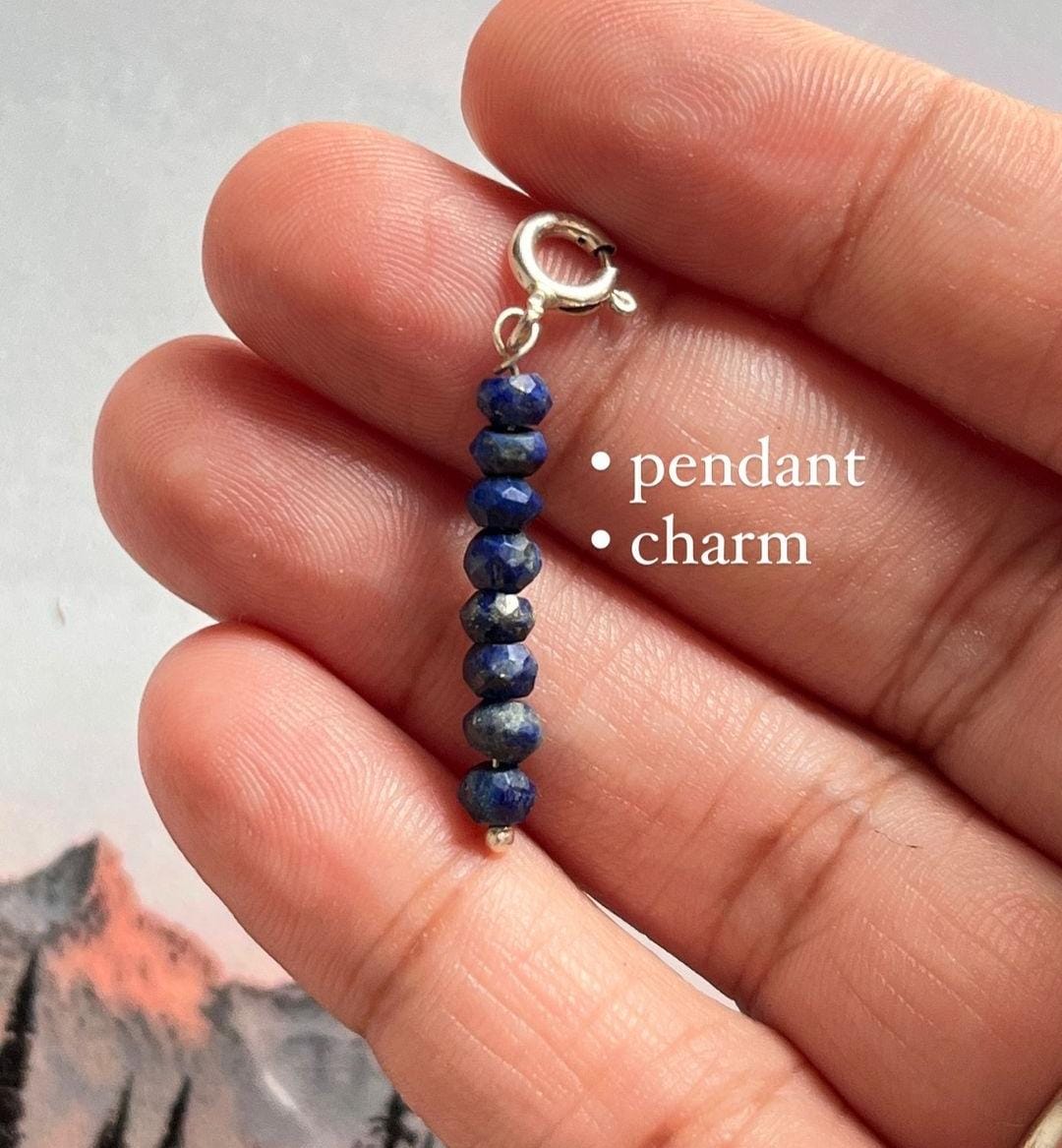 Lapis Lazuli Gemstone 8 Stone Pendant