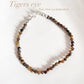 Tiger Eye 3MM-4MM Faceted Crystal Silver Bracelet