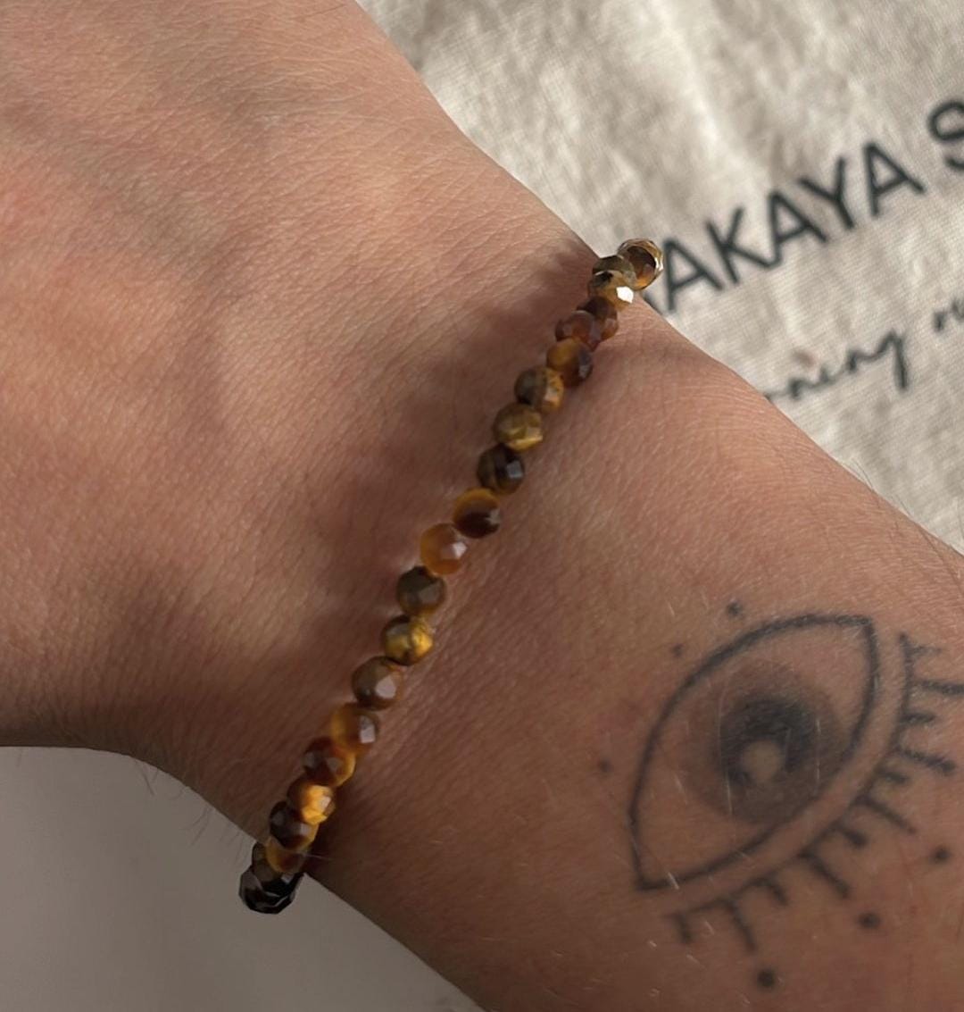 Tiger Eye Grounding Bracelet with Silver