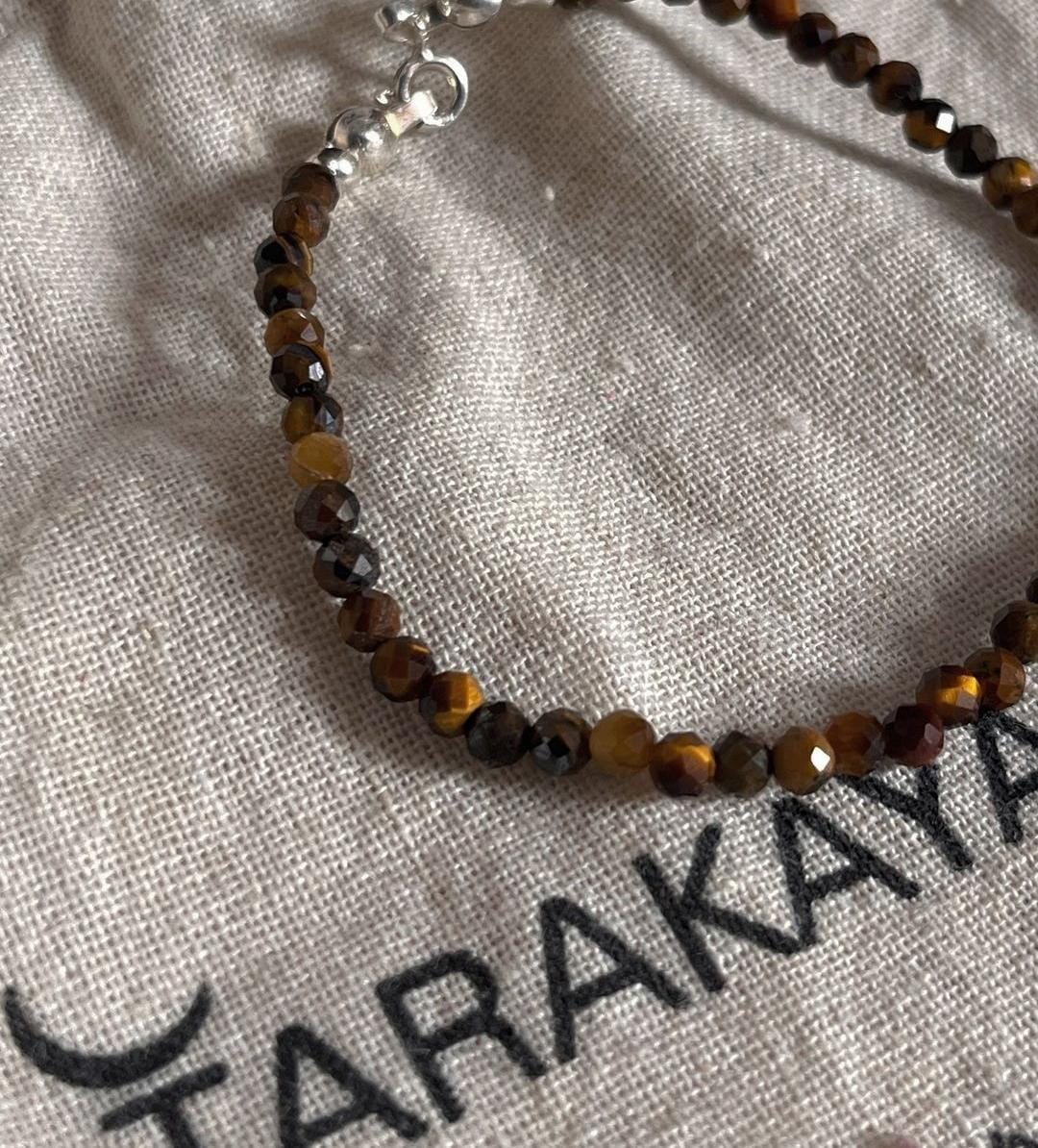 3MM-4MM Tiger Eye Faceted Bracelet