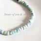 Natural Larimar Crystal Bracelet with Silver