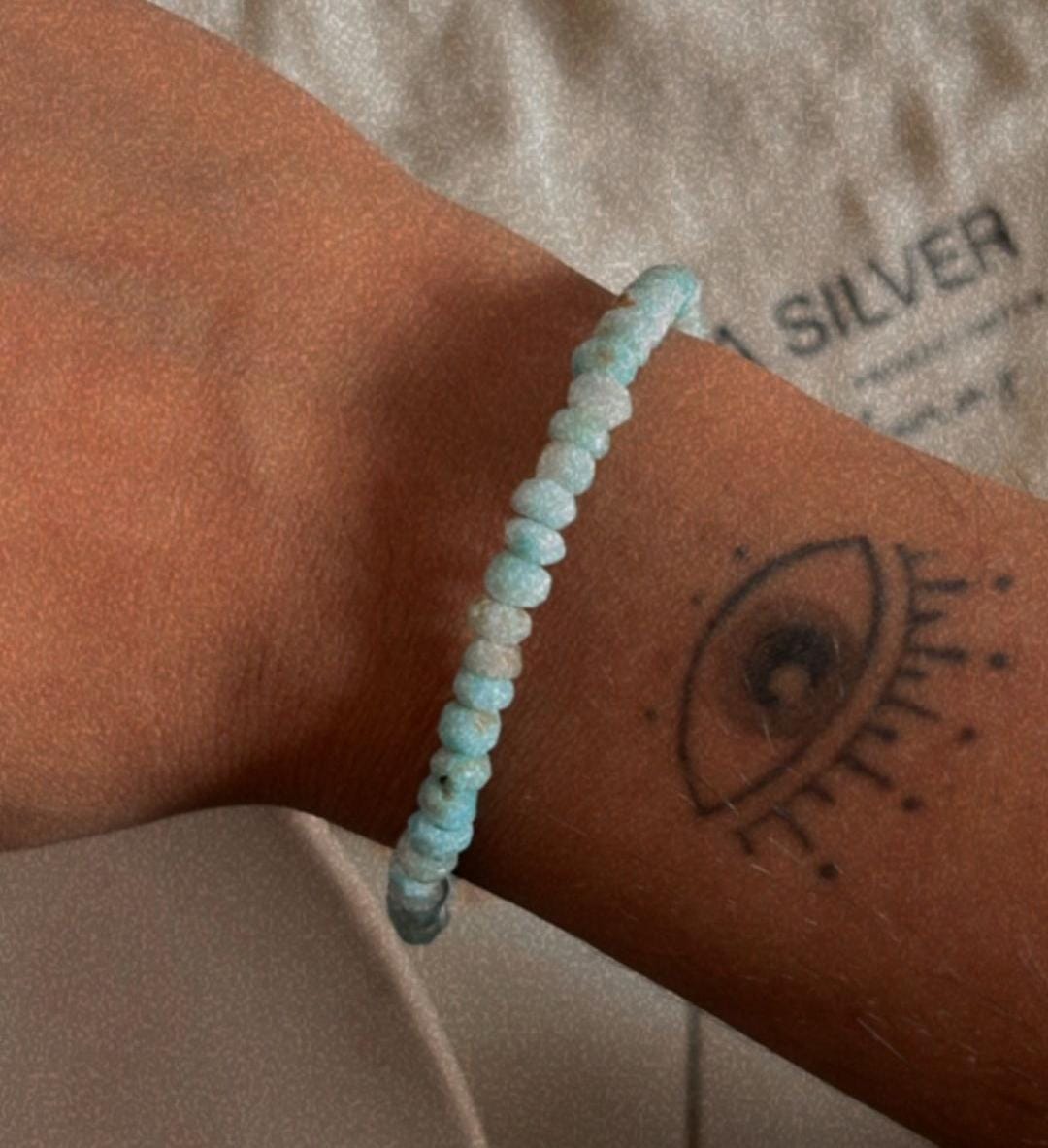 Faceted Larimar Crystal Bracelet for Serenity