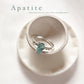 Raw Uncut Blue Apatite Dot Band Silver Ring