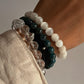 Energy Healing Bracelet with Clear Quartz Selenite Apatite