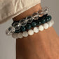 Clear Quartz Selenite Apatite Combo Bracelet