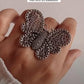 Handcrafted silver 925 ring with a large filigree butterfly motif.