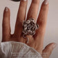 Chic Handcrafted Bohemian Silver 925 Ring with Blooming Design