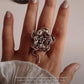 Handcrafted Bohemian Silver 925 Ring with Blooming Beauty Design