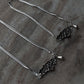 Beautiful floral drop silver anklet with smooth, dangling flower accents