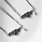 Charming floral drop silver anklet with delicate, nature-inspired details