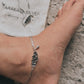 Unique floral drop silver anklet with vibrant flower-inspired charm