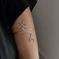 Boho Silver Arm Cuff with Celtic Knot Detailing