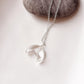Clear Quartz Crescent Moon Pendant for Clarity