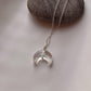 Crescent Moon Clear Quartz Necklace for Healing