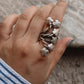 Handcrafted Antique Bohemian Flower Silver 925 Ring