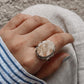 Sterling Silver Picture Jasper Boho Statement Ring