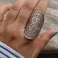 Bohemian Mandala Adjustable Silver 925 Ring