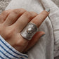 Antique Bohemian Sun Mandala Handcrafted Adjustable Silver 925