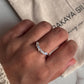 Moonstone Crown Stone Sterling Silver Ring