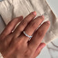 Charming Moonstone Crown Stone Ring in Silver
