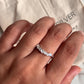Sterling Silver Ring with Moonstone Crown Stone Design