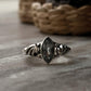 Luxury Blue Topaz Marquis Cut Boho Ring Set in Silver