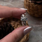 Handcrafted Blue Topaz Marquis Cut Boho Silver Ring